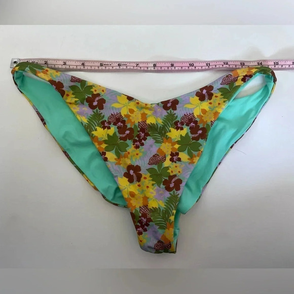 L*Space Cool Tone Floral Cheeky Bikini Bottom Women Size XL - Picture 5 of 5